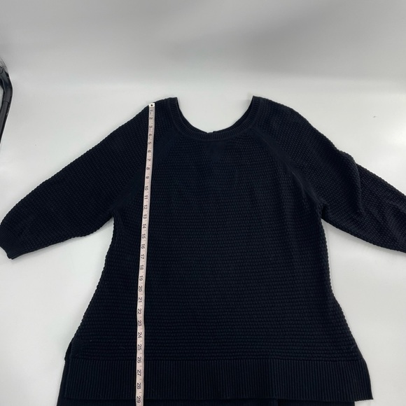 Lane‎ Bryant Black Knit Boxy Button BACK Sweater 18/20 EUC - Picture 7 of 8